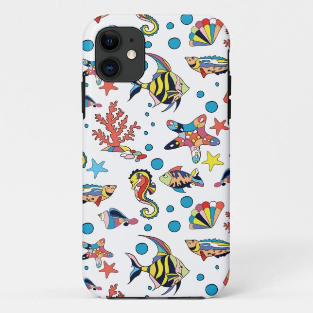 Colourful Underwater Sea Life Pattern Case-Mate iPhone Case (Back)