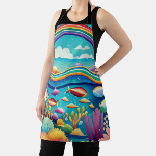 Colourful Underwater Under the Rainbow Apron