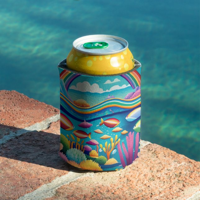 Colourful Underwater Under the Rainbow Can Cooler (In Situ Pool)