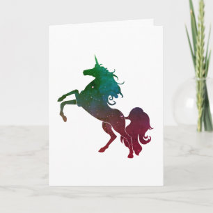 Colourful Unicorn, Birthday Card