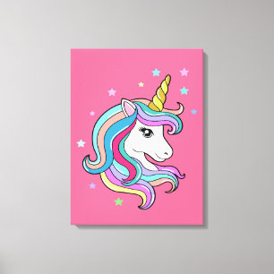 Colourful Unicorn Canvas Print