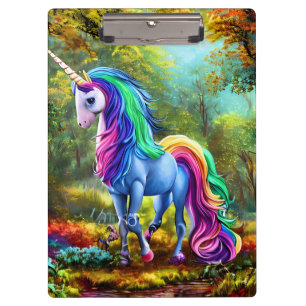 Colourful Unicorn Horse-46567 Clipboard