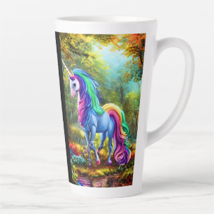Colourful Unicorn Horse-46567 Latte Mug