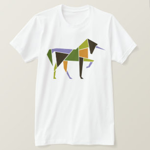 Colourful Unicorn - Modern Abstract Elegant Tangra T-Shirt