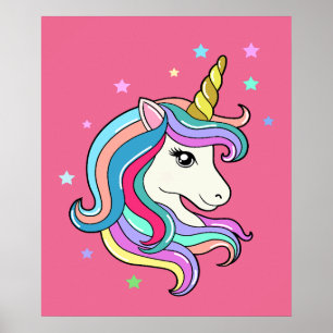 Colourful Unicorn Poster