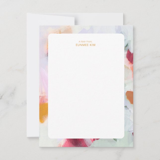 Colourful Unique Abstract Art Personalized Card (Front)