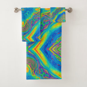 Colourful Unique Abstract Bath Towel Set