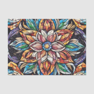 Colourful Unique Abstract Mosaic Flower  Tissue Paper