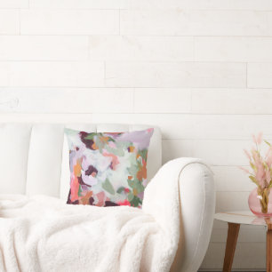 Colourful Unique Abstract Painting Original Art Throw Pillow