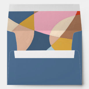 Colourful Unique Abstract Return Address Holiday Envelope