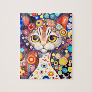 Colourful Unique Kitten Jigsaw Puzzle