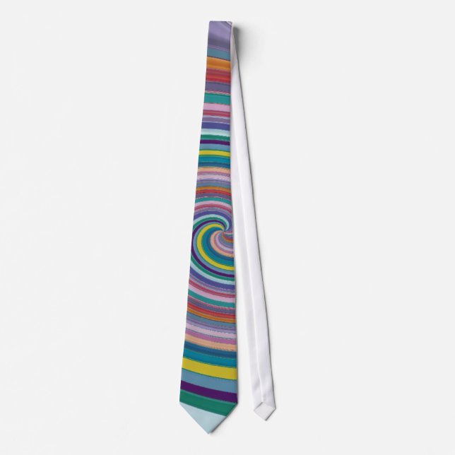 Colourful Unique Swirl Pattern Tie (Front)