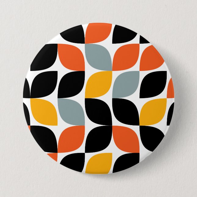 Colourful, unique, trendy, urban leaf concept 3 inch round button (Front)