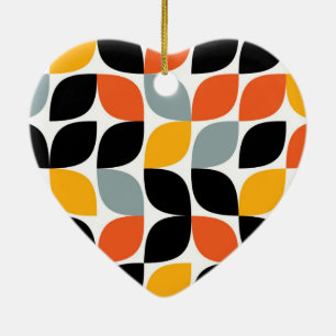 Colourful, unique, trendy, urban leaf concept ceramic ornament