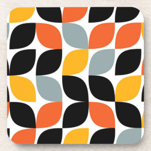 Colourful, unique, trendy, urban leaf concept coaster