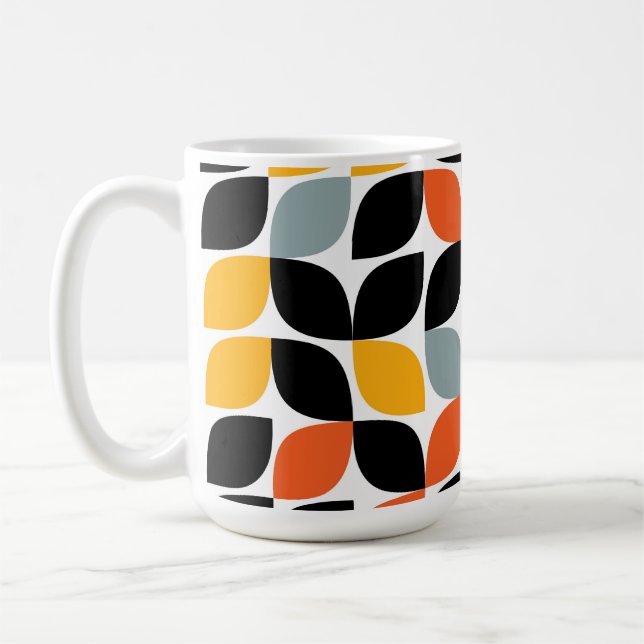 Colourful, unique, trendy, urban leaf concept coffee mug (Left)