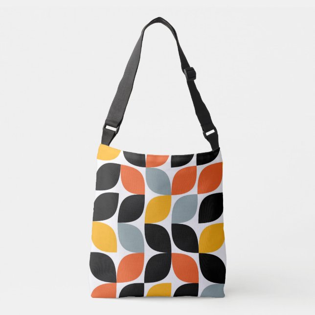 Colourful, unique, trendy, urban leaf concept crossbody bag (Front)