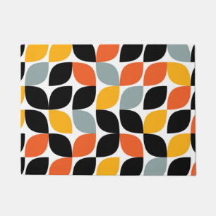 Colourful, unique, trendy, urban leaf concept doormat