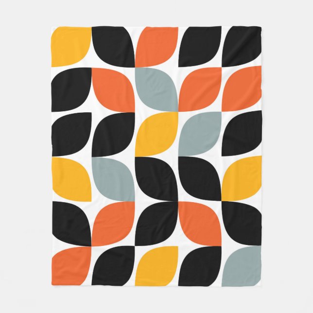 Colourful, unique, trendy, urban leaf concept fleece blanket (Front)
