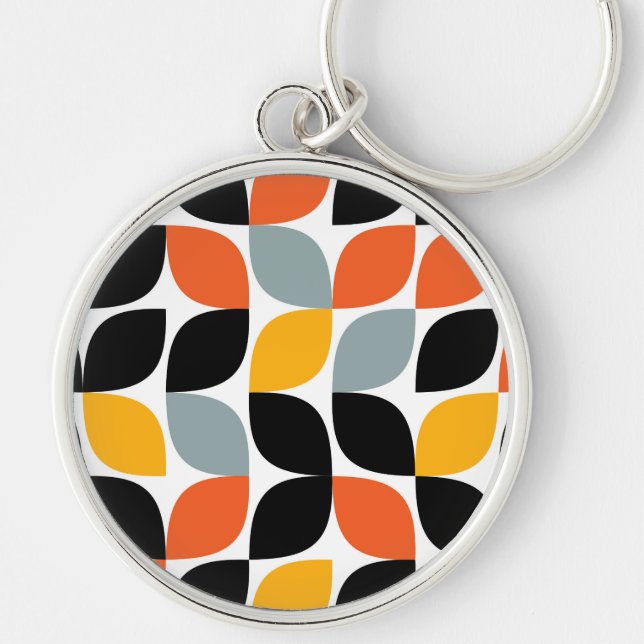 Colourful, unique, trendy, urban leaf concept keychain (Front)