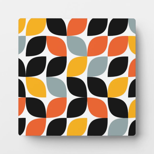 Colourful, unique, trendy, urban leaf concept plaque (Front)