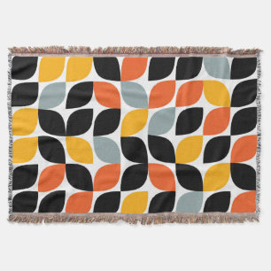 Colourful, unique, trendy, urban leaf concept throw blanket