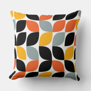 Colourful, unique, trendy, urban leaf concept throw pillow