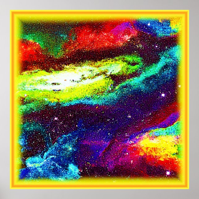 Colourful Universe Art. Buy Now Poster (Front)