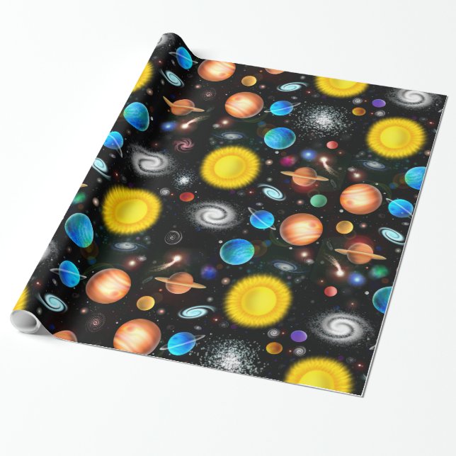 Colourful Universe Astronomy Wrapping Paper (Unrolled)