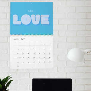 Colourful Uplifting Typography Quotes 2027 Wall Calendar