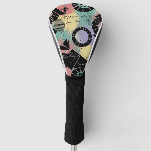 Colourful Urban Graffiti Pattern (10) Golf Head Cover (Front)