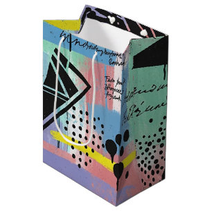 Colourful Urban Graffiti Pattern (11) Medium Gift Bag