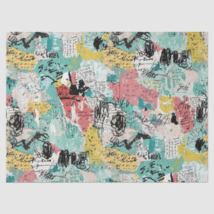 Colourful Urban Graffiti Pattern (2) Tissue Paper