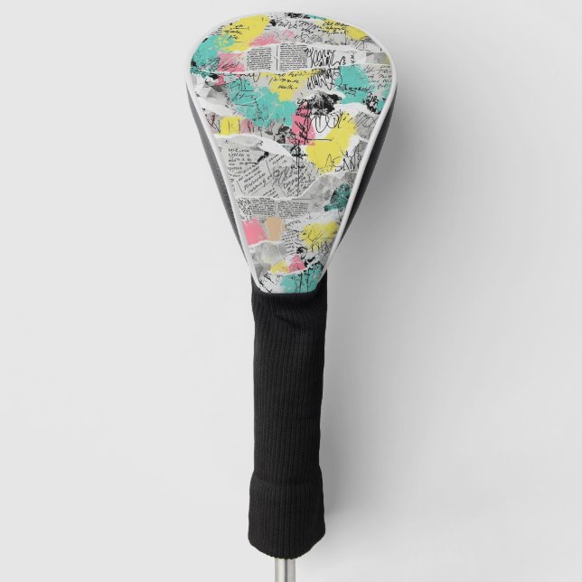 Colourful Urban Graffiti Pattern (3) Golf Head Cover (Front)
