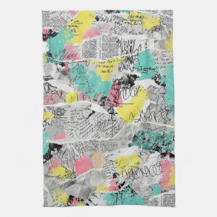 Colourful Urban Graffiti Pattern (3) Kitchen Towel