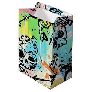 Colourful Urban Graffiti Pattern (6) Medium Gift Bag
