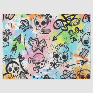 Colourful Urban Graffiti Pattern (6) Tissue Paper