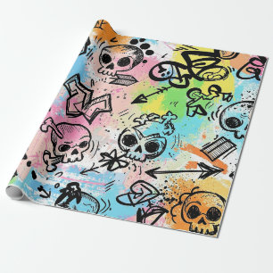 Colourful Urban Graffiti Pattern (6) Wrapping Paper