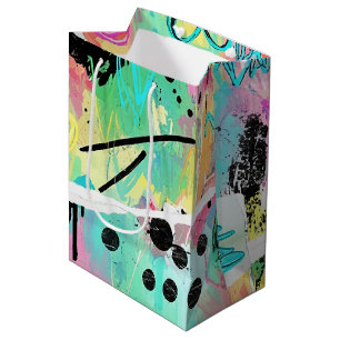 Colourful Urban Graffiti Pattern (7) Medium Gift Bag