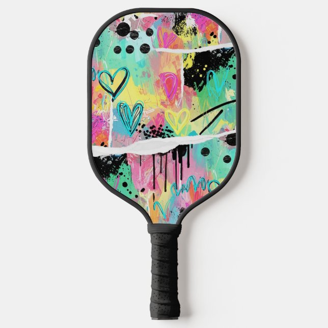 Colourful Urban Graffiti Pattern (7) Pickleball Paddle (Front)