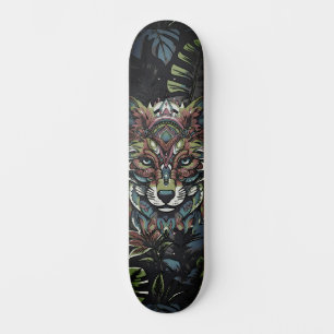 Colourful Urban Street Art Inspired Jungle Fox Skateboard