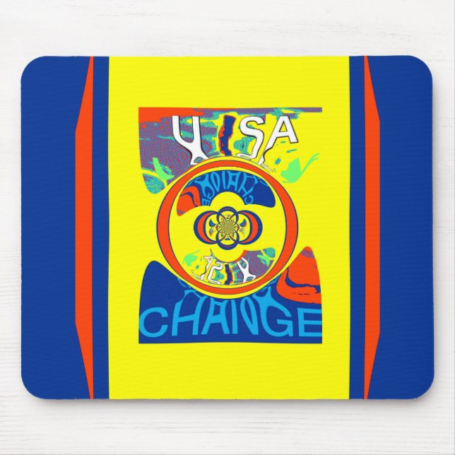 Colourful USA Change: A Festive Design Mouse Pad (Front)