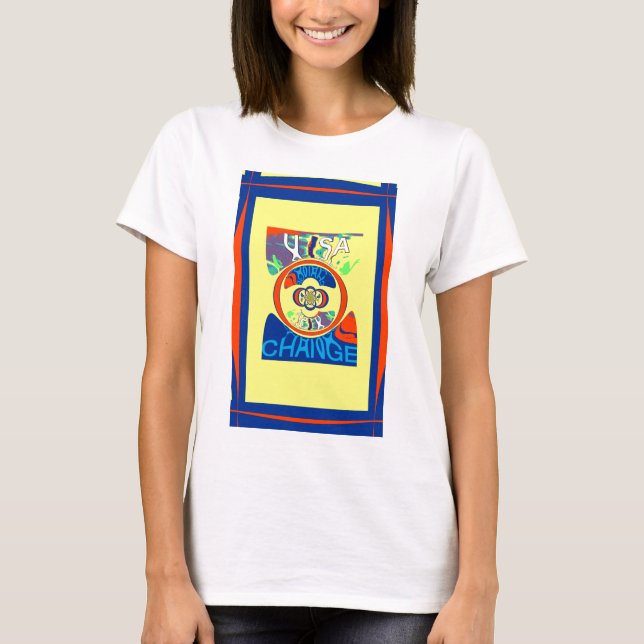 Colourful USA Change: A Festive Design T-Shirt (Front)