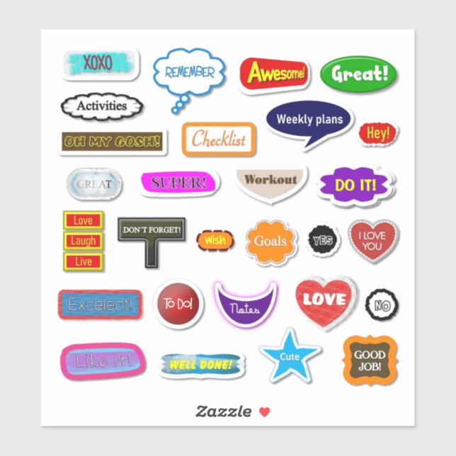 Colourful Useful and Positive Words (Sheet)