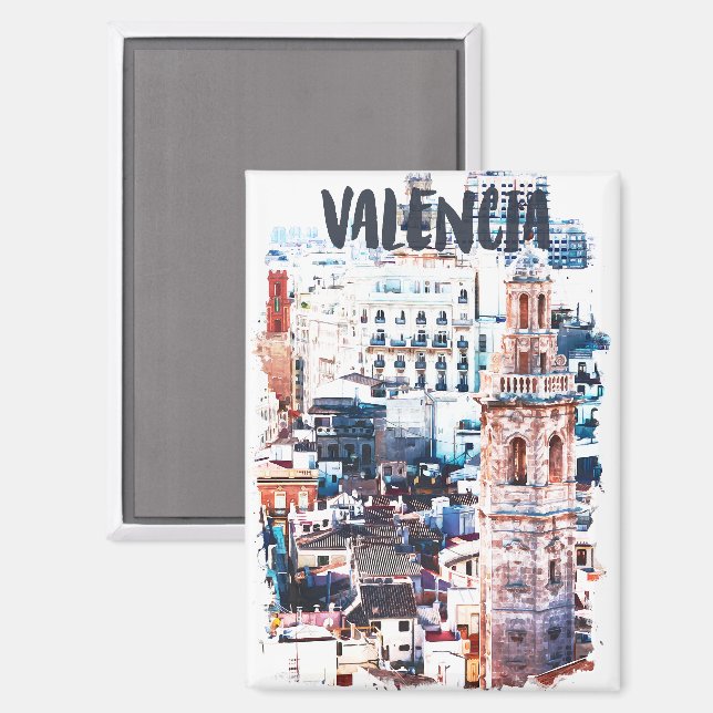 Colourful Valencia Spain Architecture City  Magnet (Front/Back)