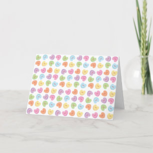 Colourful Valentine Candy Hearts  Placemat Holiday Card
