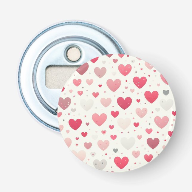 Colourful Valentine's day heart Bottle Opener (Front)