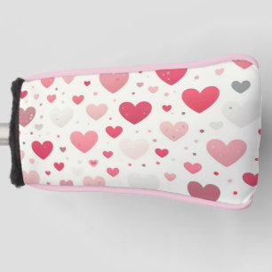 Colourful Valentine's day heart Golf Head Cover