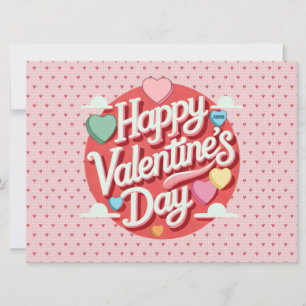 Colourful Valentine's day heart  Holiday Card
