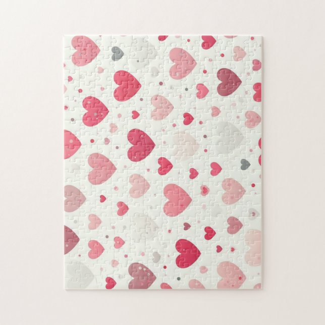 Colourful Valentine's day heart Jigsaw Puzzle (Vertical)